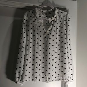 Black and white heart top